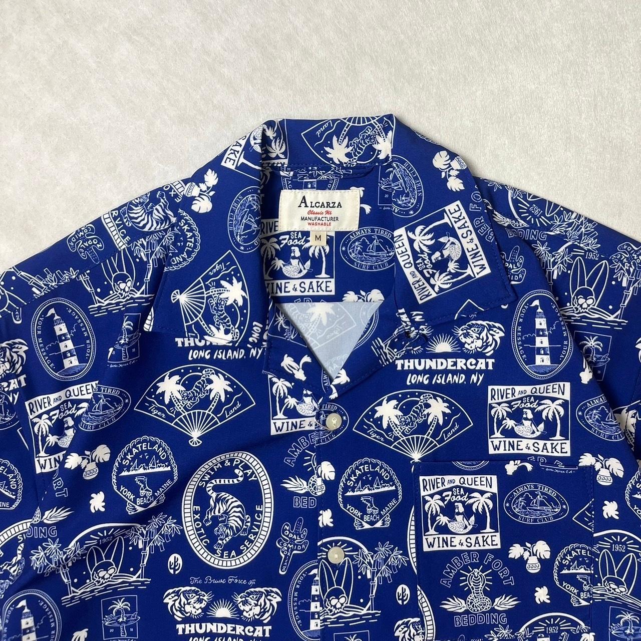 画像3: ALCARZA/OPEN SHIRT STICKER  NAVY