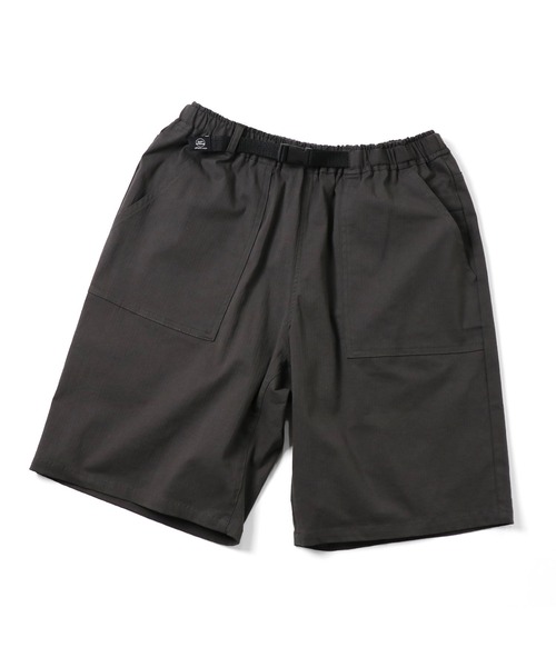 画像1: (再入荷) GYMMASTER/STRETCH HERRINGBONE SHORTS  CHARCOAL