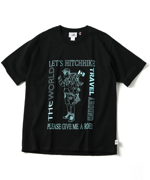 画像1: GYMMASTER/HITCH HIKE T  BLACK