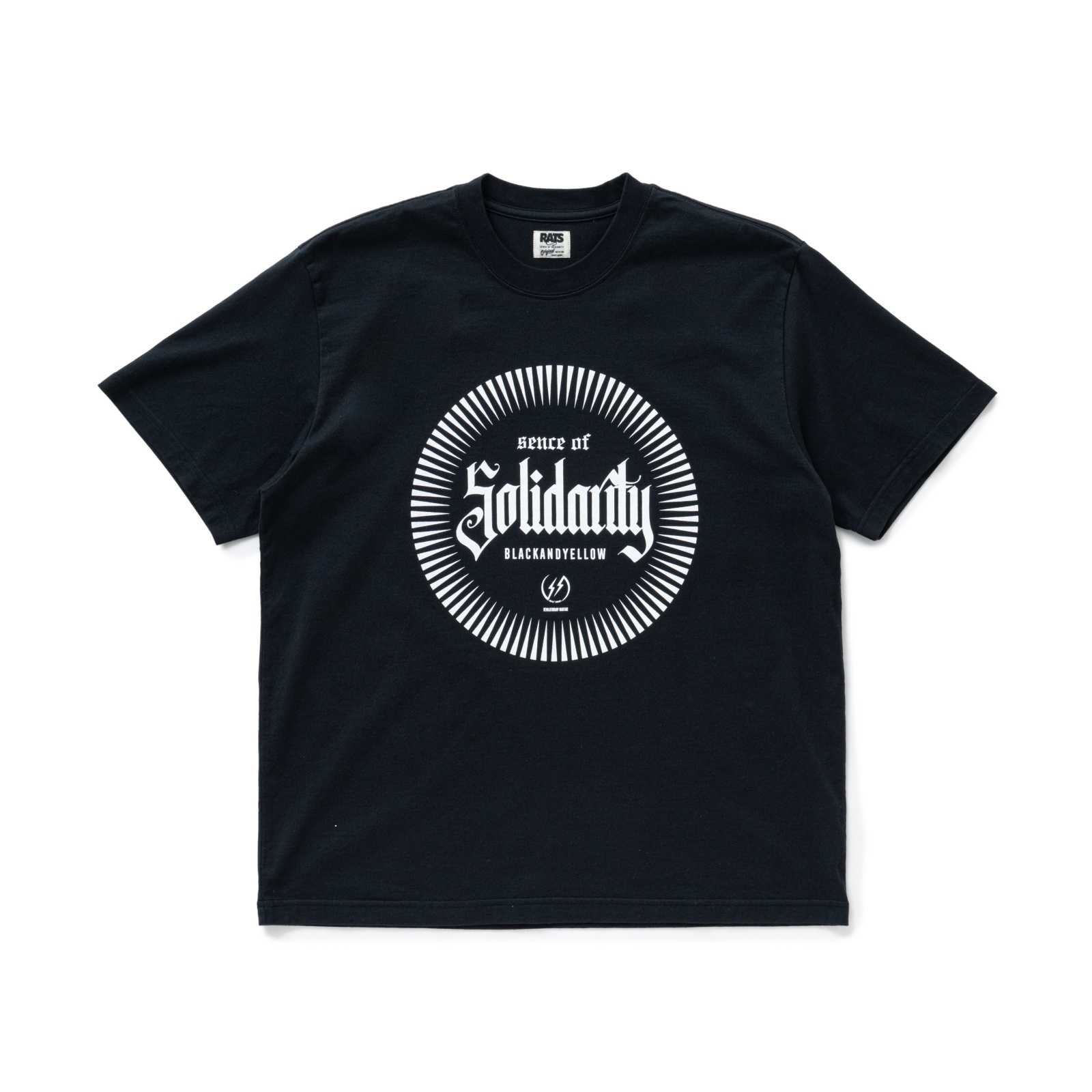 画像1: RATS/SOLIDARITY T  BLACK