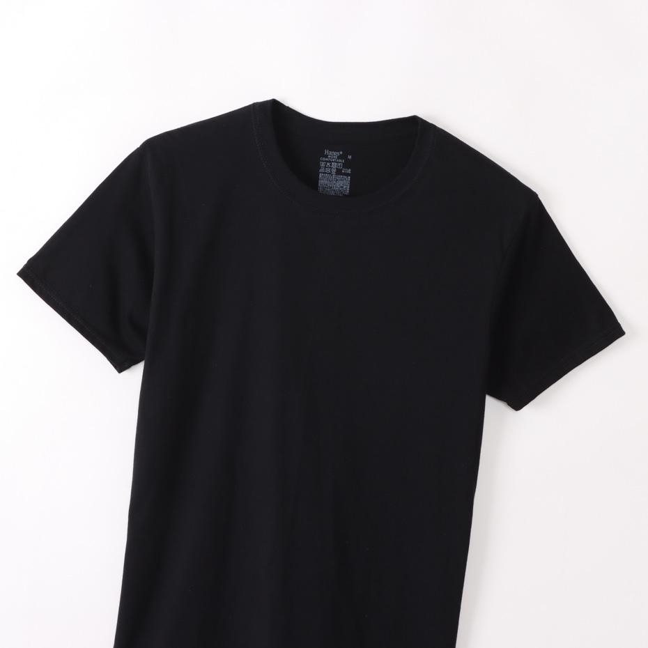 画像2: HANES/2P CREW NECK T  BLACK