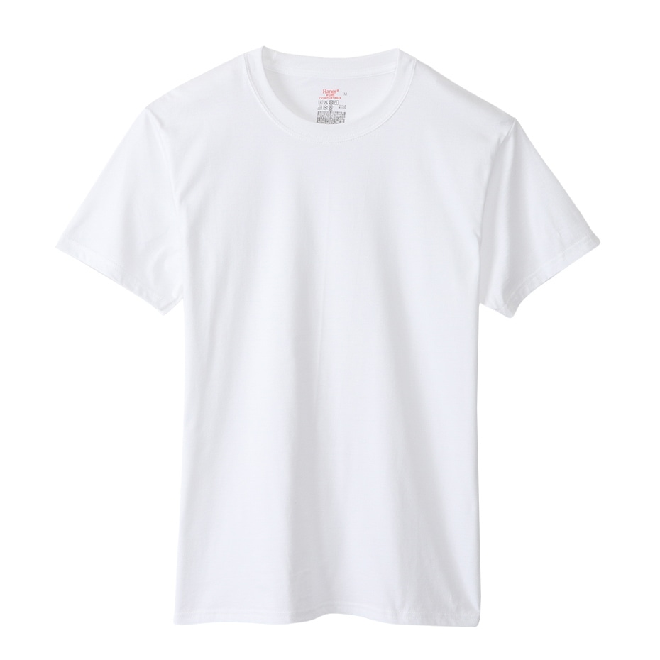 画像1: HANES/2P CREW NECK T  WHITE