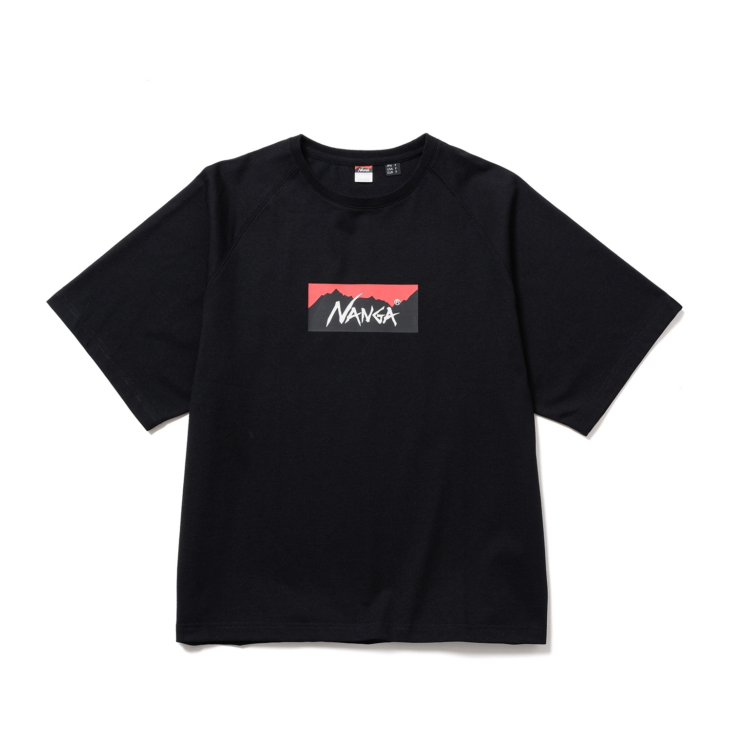 画像1: NANGA/ECO HYBRID BOX LOGO LOOSE FIT T  BLACK