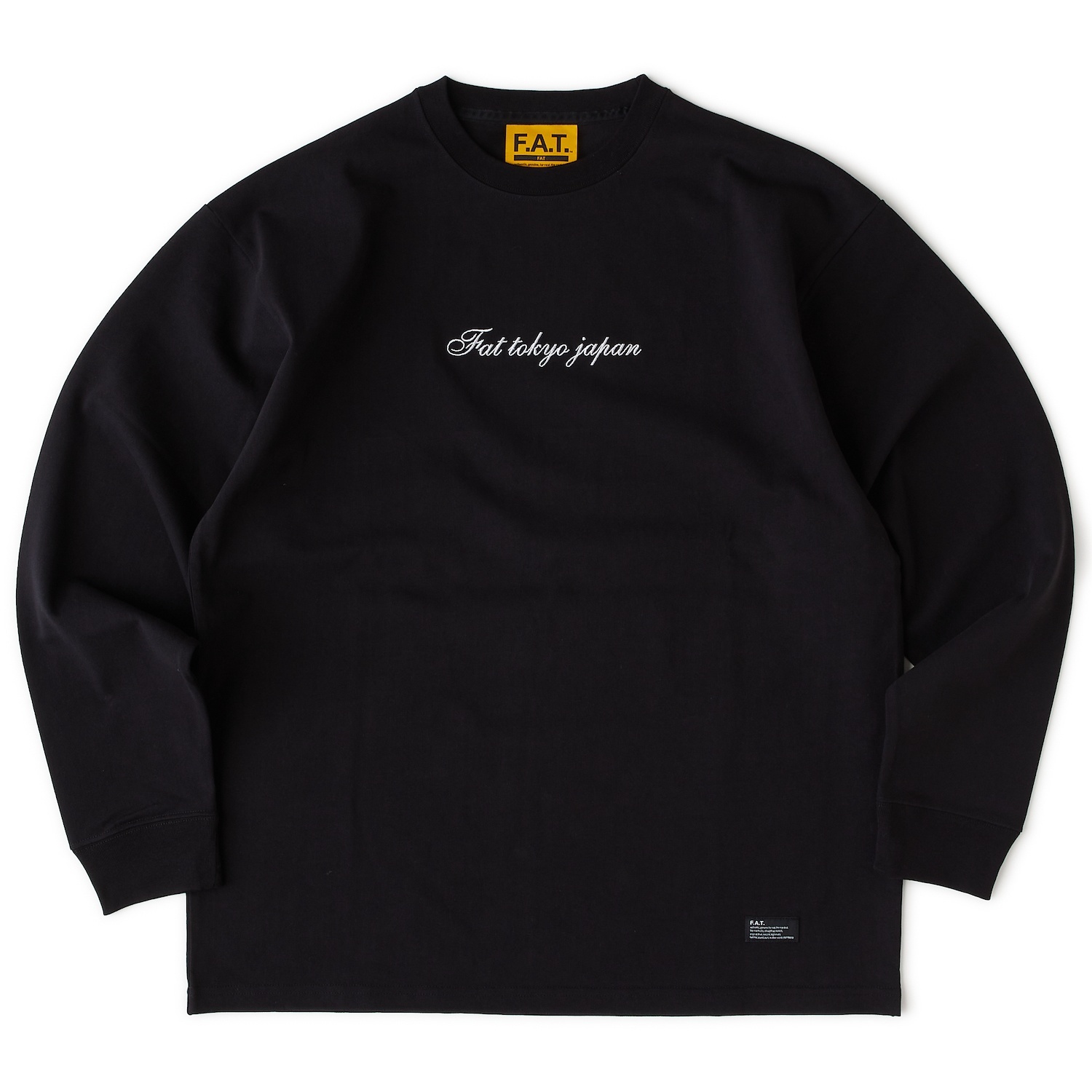 画像1: FAT/CALIGRAT Tee L  BLACK