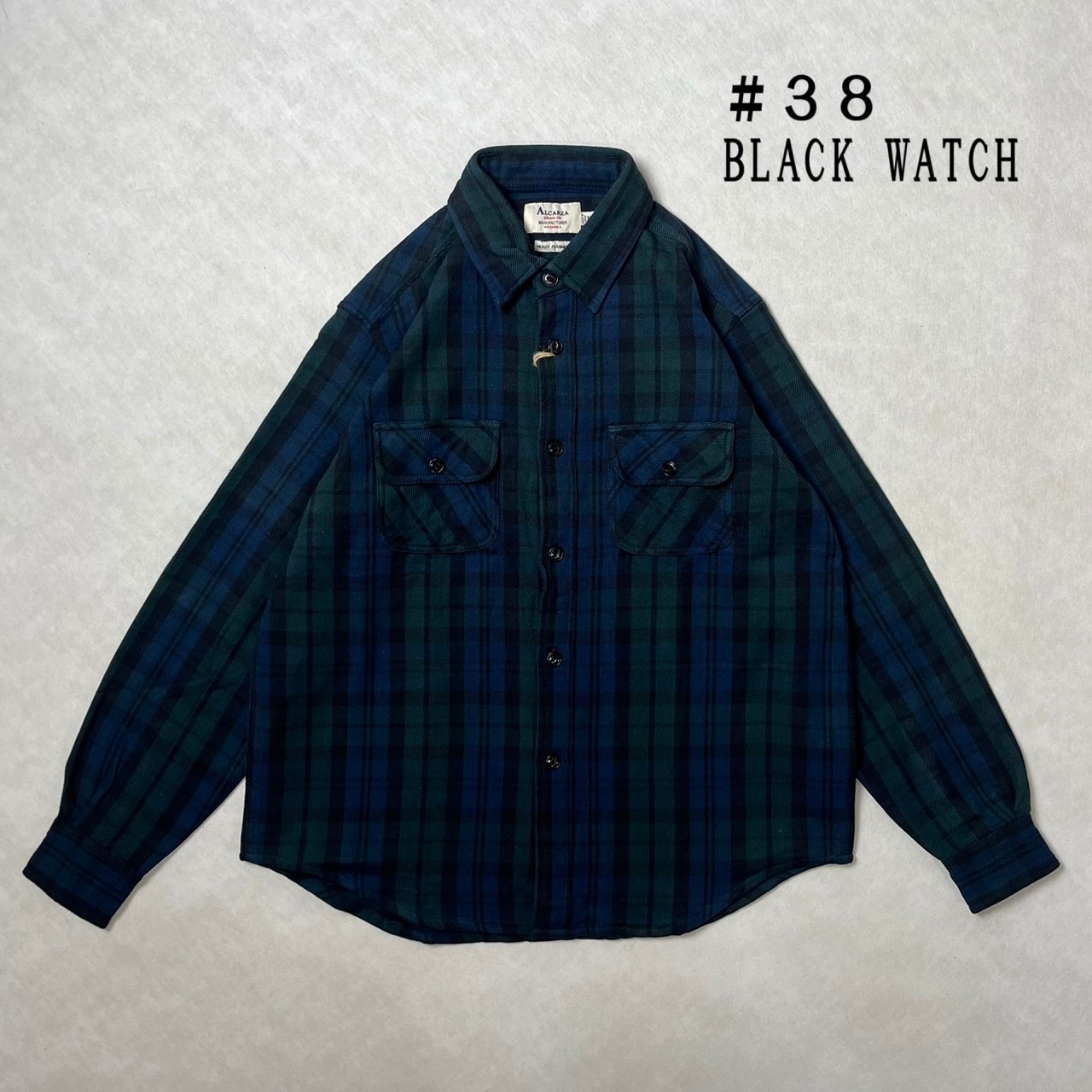 画像1: ALCARZA/HEAVY NELL CHECK WORK SHIRT  BLACKWATCH