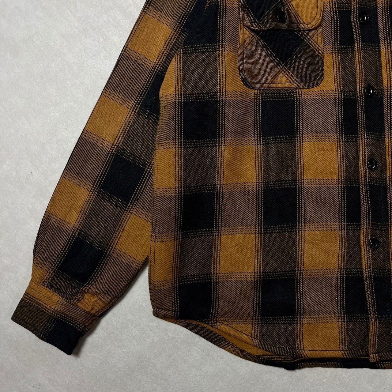画像4: (再入荷) ALCARZA/HEAVY NELL CHECK WORK SHIRT  OMBRE BROWN