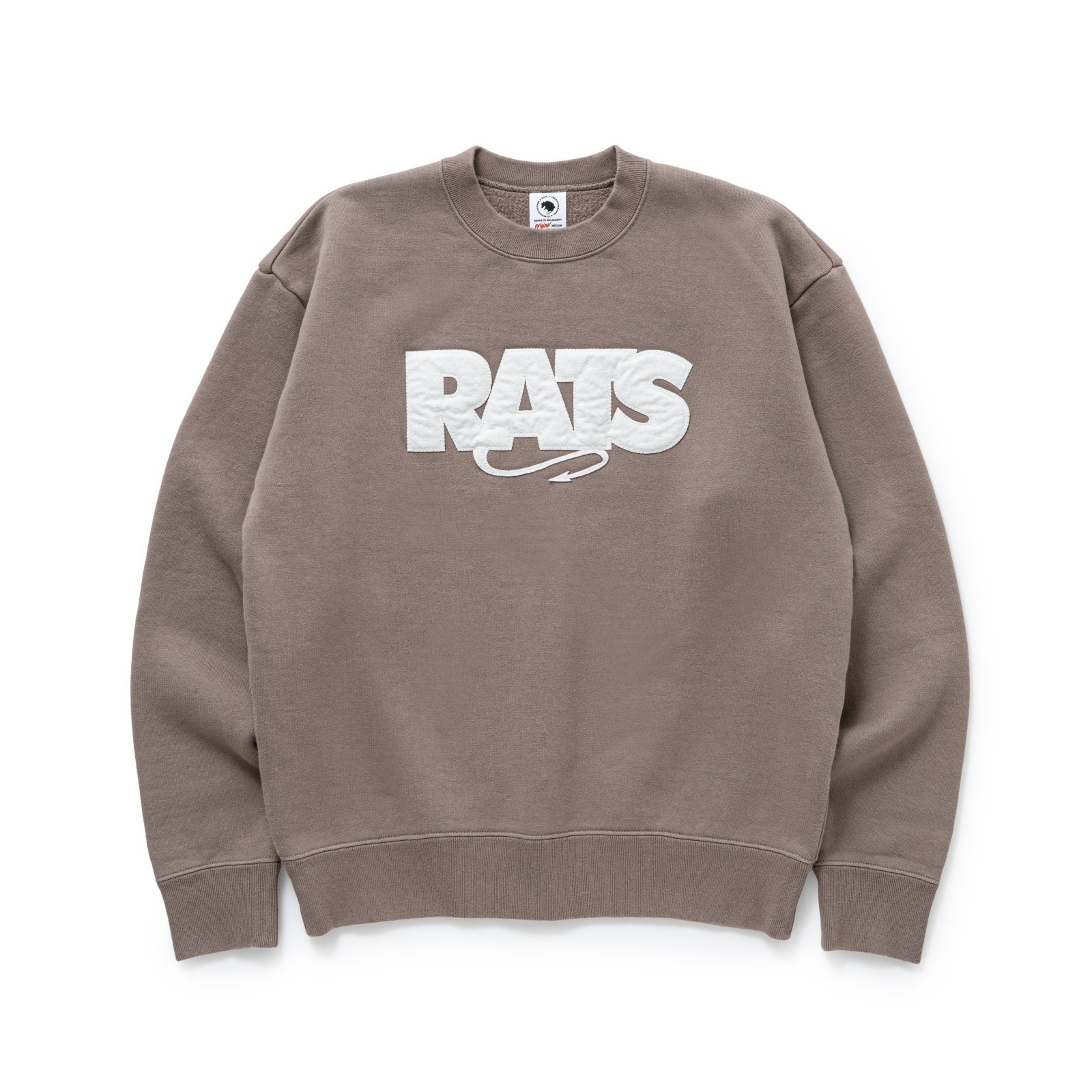 画像1: RATS/BOX LOGO SWEAT  KHAKI