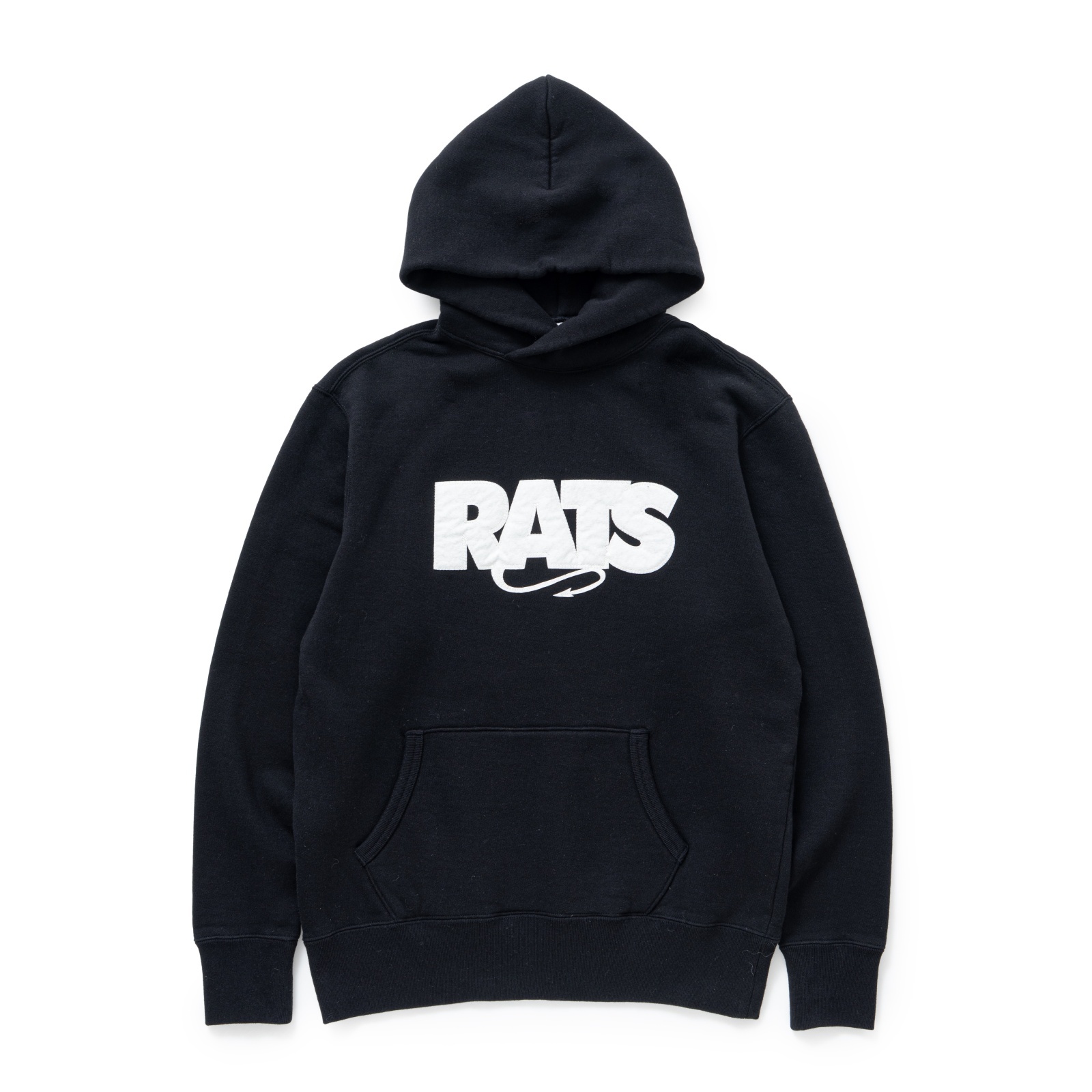 画像1: RATS/BOX LOGO HOODIE  BLACK