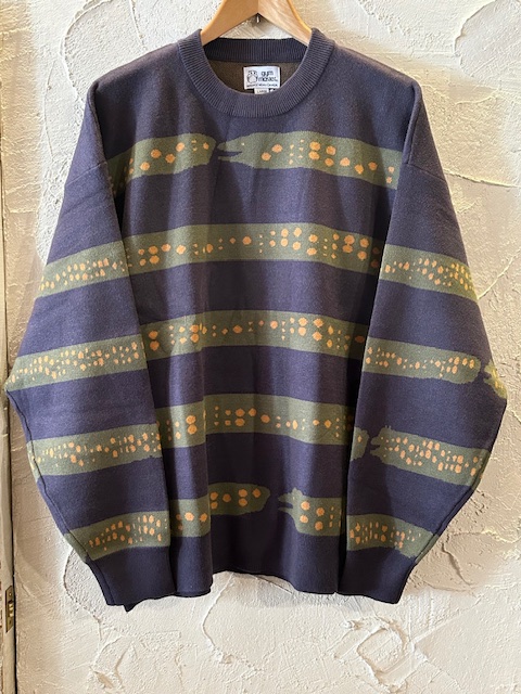 画像1: (再入荷) GYMMASTER/JACQUARD KNIT UTU BORDER  CHARCOAL