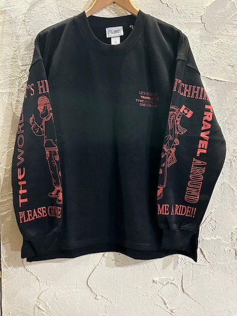 画像1: GYMMASTER/HITCH HIKE SWEAT BIG T  BLACK