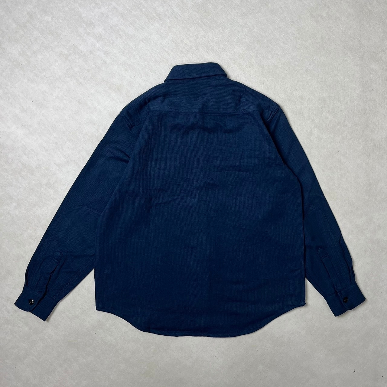 画像2: ALCARZA/HEAVY NELL CHECK WORK SHIRT  OMBRE NAVY