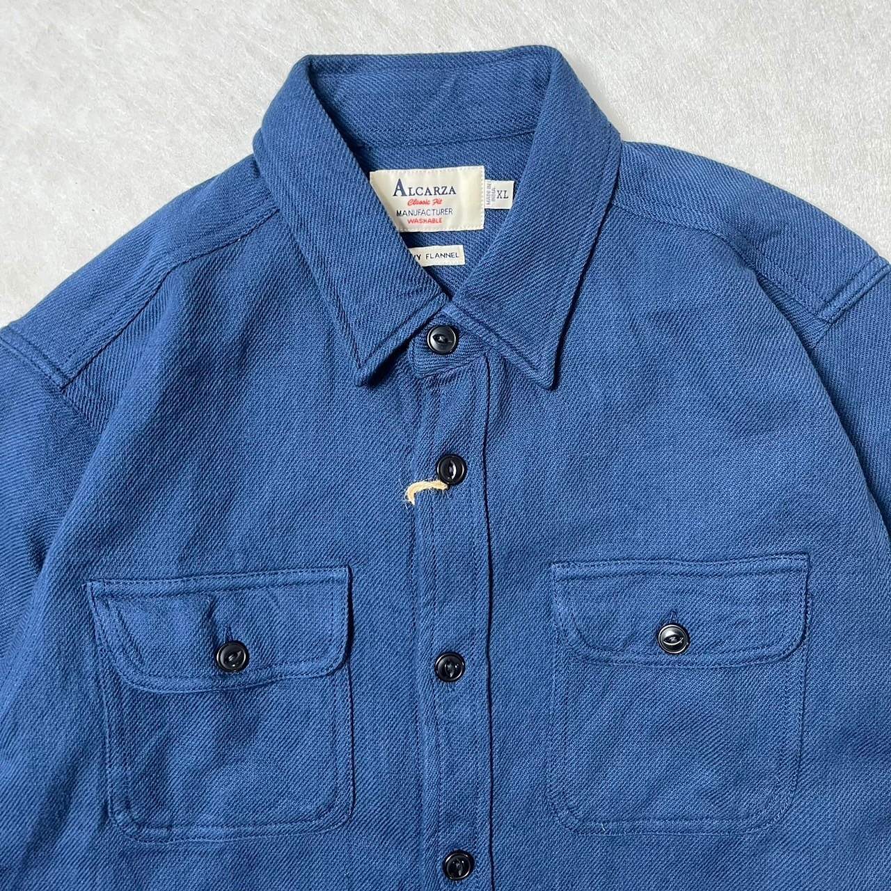 画像3: ALCARZA/HEAVY NELL CHECK WORK SHIRT  OMBRE NAVY