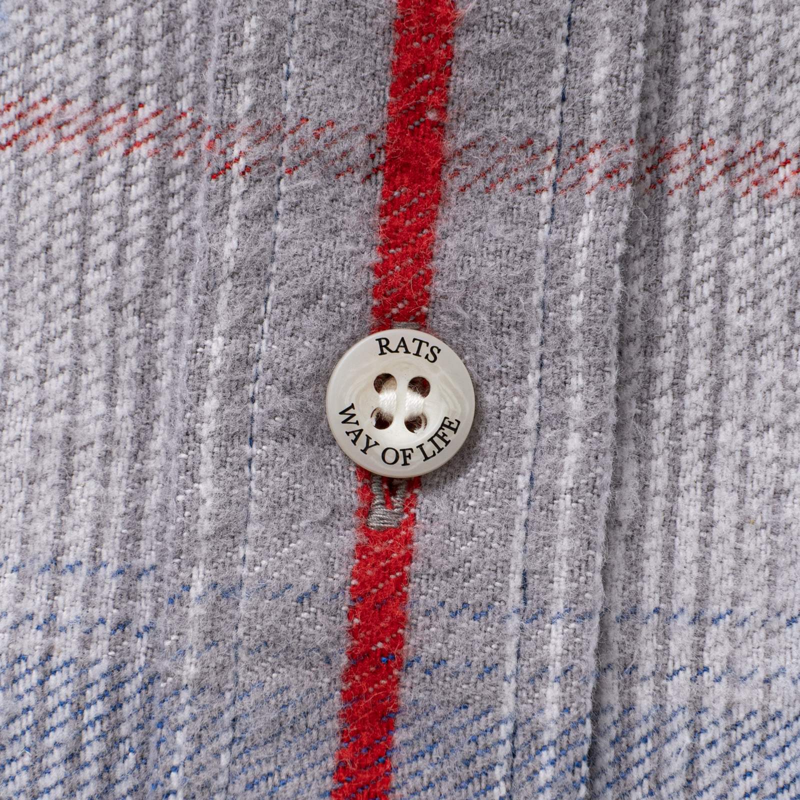 画像4: (店頭在庫分) RATS/COTTON FLANNELL CHECK SHIRT  GRAYxBLUE