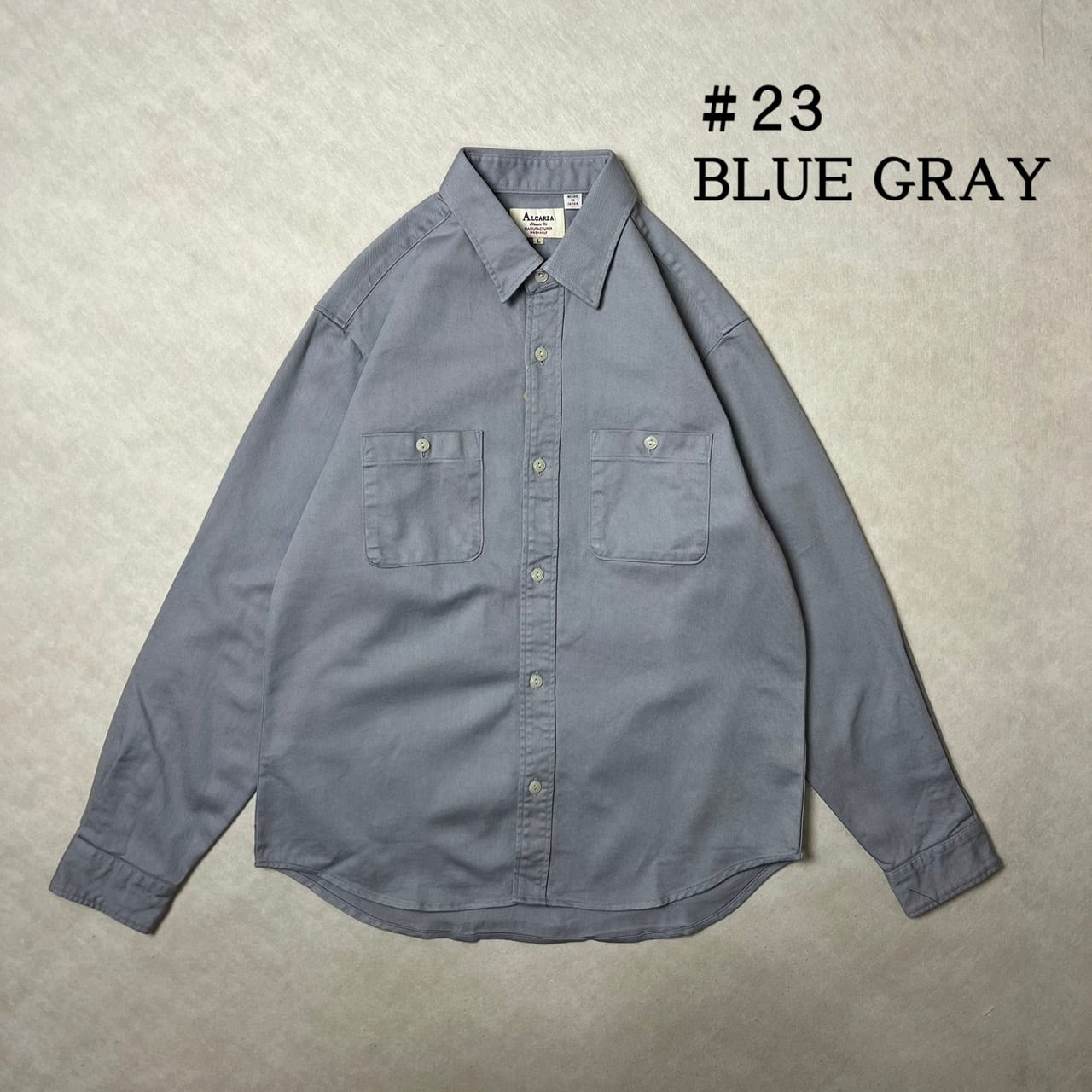 画像1: ALCARZA/10s TWILL WORK SHIRT  B.GRAY