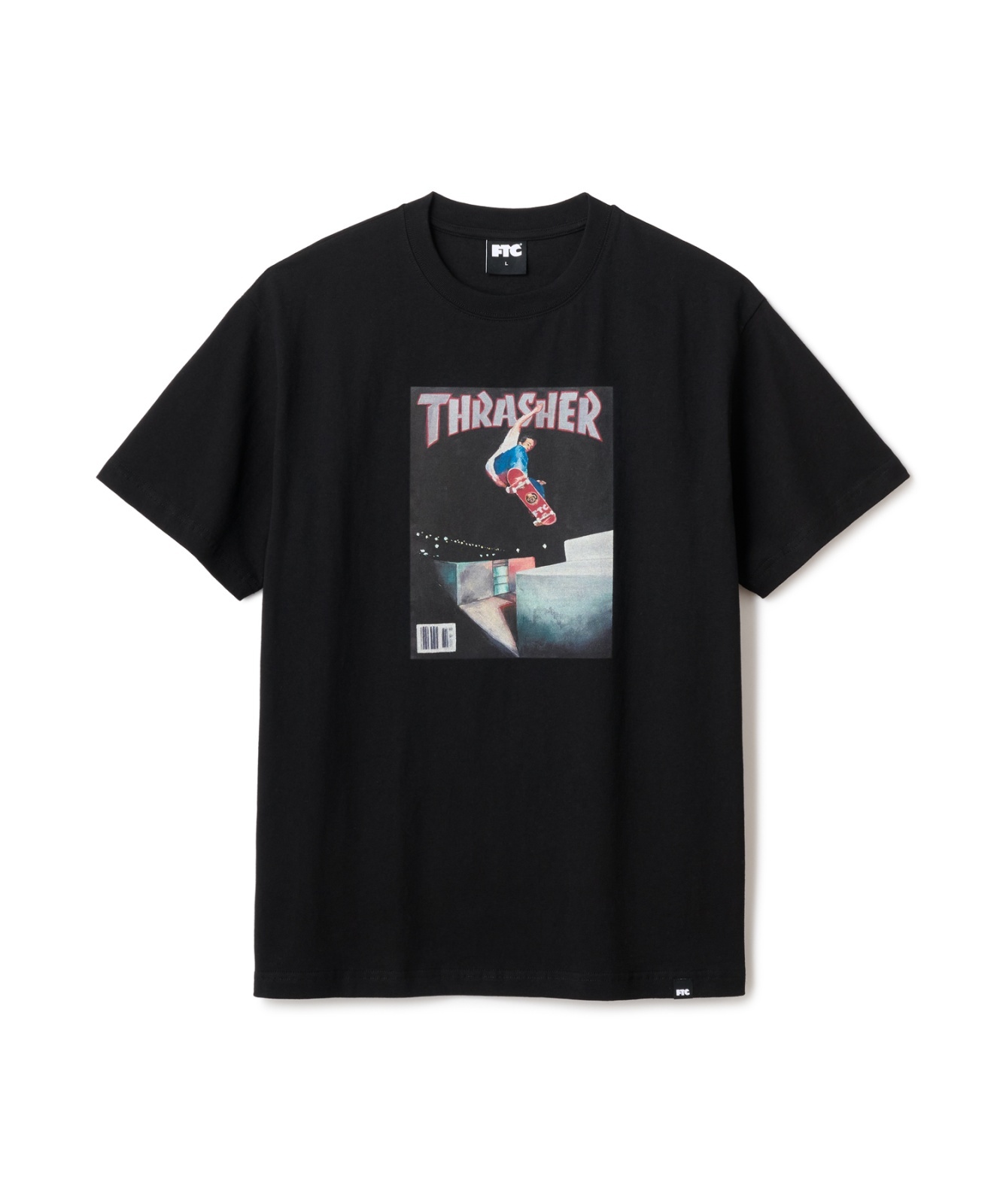 画像1: FTC/xTHRASHER COVER TEE  BLACK