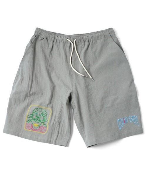 画像1: GYMMASTER/GOOD BOY EMBROIDERY SHORTS  GRAY