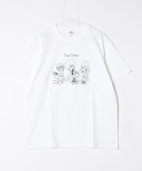画像1: GYMMASTER/TEA TIME T  WHITE