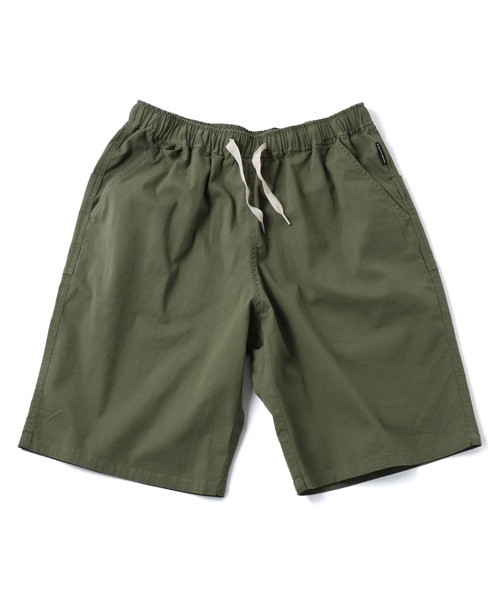 画像1: GYMMASTER/STRETCH HERRINGBONE EASY SHORTS OLIVE