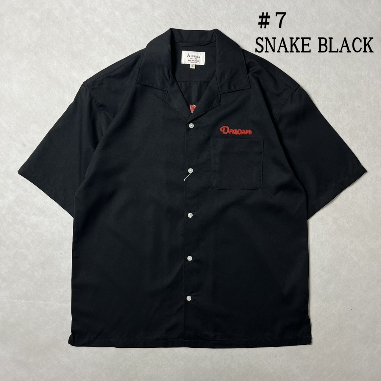 画像2: ALCARZA/BACK EMBROIDERY SHIRT SNAKE  BLACK