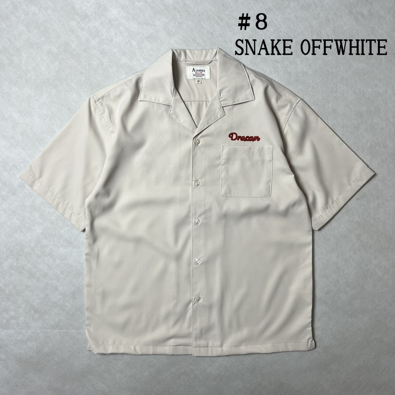 画像2: ALCARZA/BACK EMBROIDERY SHIRT SNAKE  OFF.WHITE