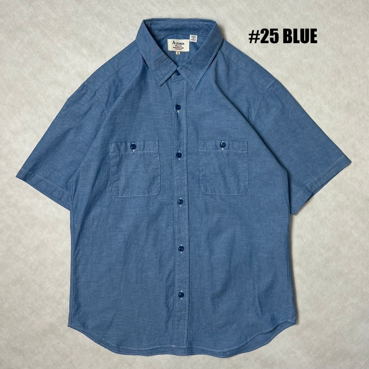 画像1: ALCARZA/DUNGAREES WORK SHIRTS  BLUE