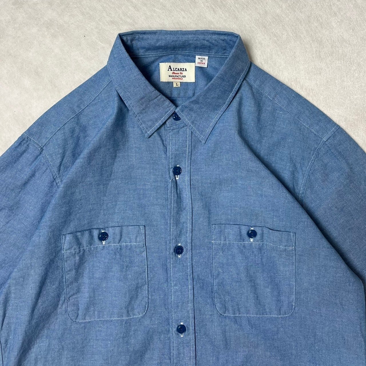画像3: ALCARZA/DUNGAREES WORK SHIRTS  BLUE