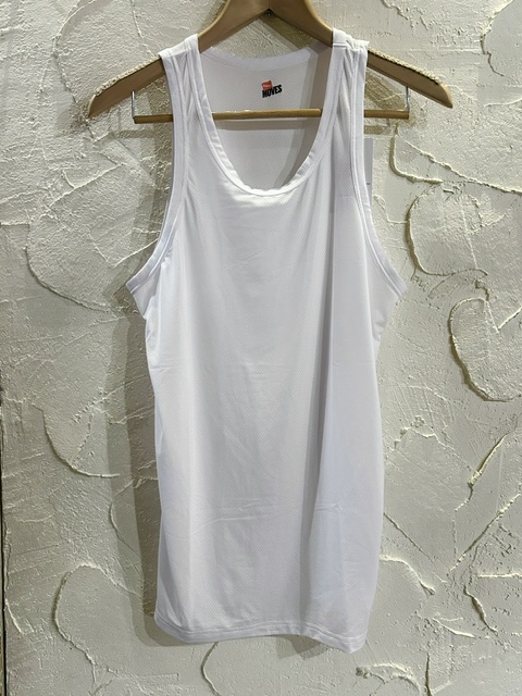 画像1: HANES/NYLON STRETCH MESH TANKTOP  WHITE