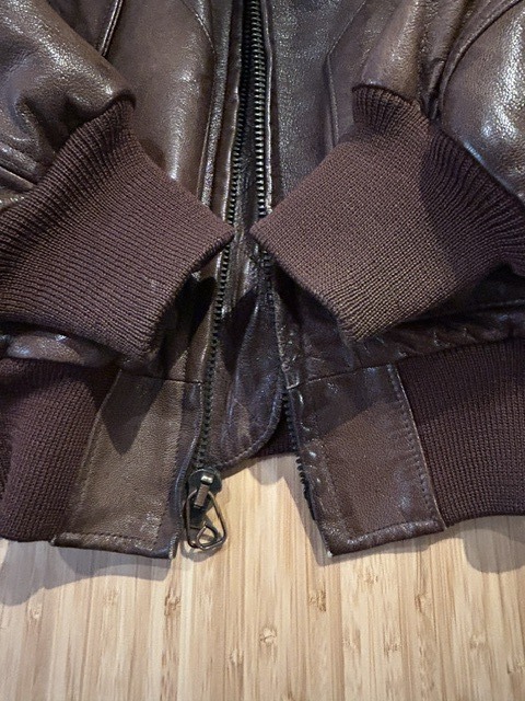 画像12: (USED) GOLDEN BEAR/CWU 45P MODEL LEATHER JKT  BROWN