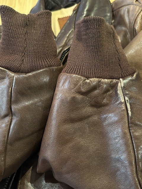 画像13: (USED) GOLDEN BEAR/CWU 45P MODEL LEATHER JKT  BROWN