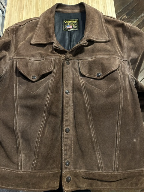 画像3: (USED) VANSON/SUEDE TRUCKER JKT  BROWN