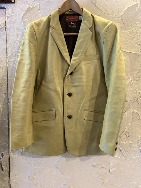 画像1: (USED) INDIAN MOTORCYCLE/LEATHER TAILORED JKT  CREAM(YELLOW)