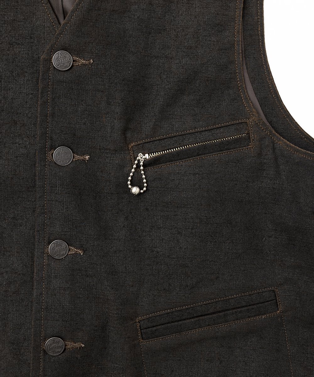 画像6: BELAFOTE/RT BALL CHAIN ZIPPER VEST  DORO BROWN