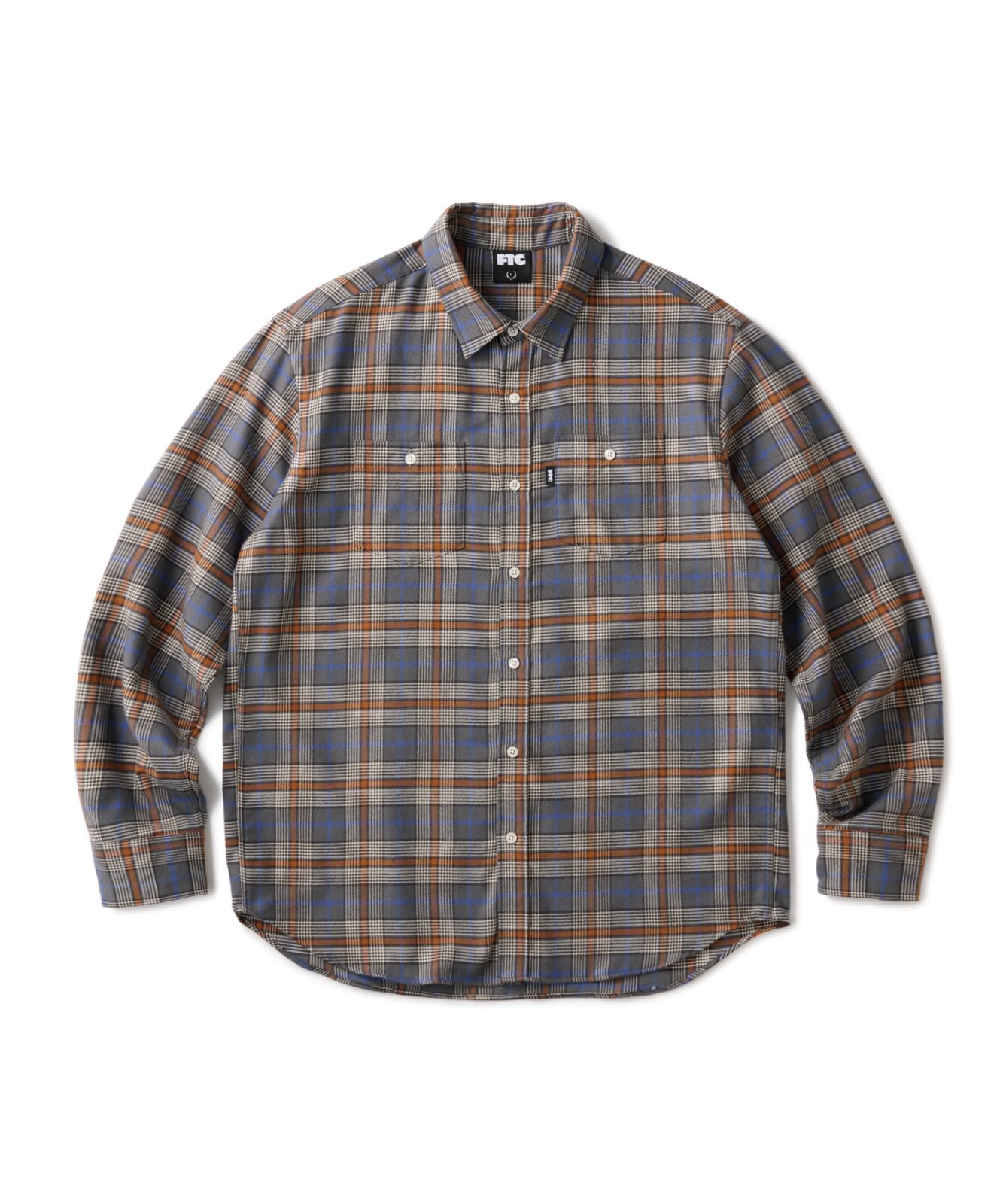 画像1: FTC/PLAID NELL SHIRT  GRAY