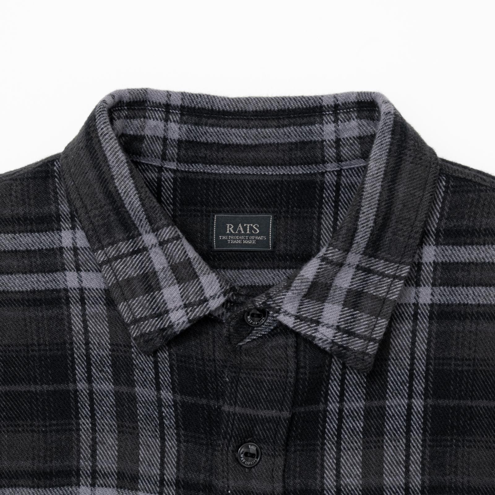 画像3: RATS/TARTAN FLANNEL CHECK SHIRT  BLACK