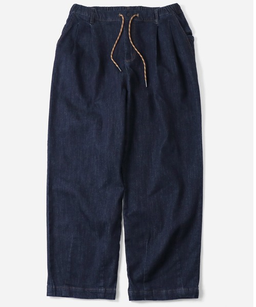 画像1: GYMMASTER/STRETCH DENIM TWO TUCK PANT  ONEWASH