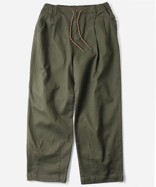 画像1: GYMMASTER/STRETCH TWILL TWO TUCK PANT  OLIVE