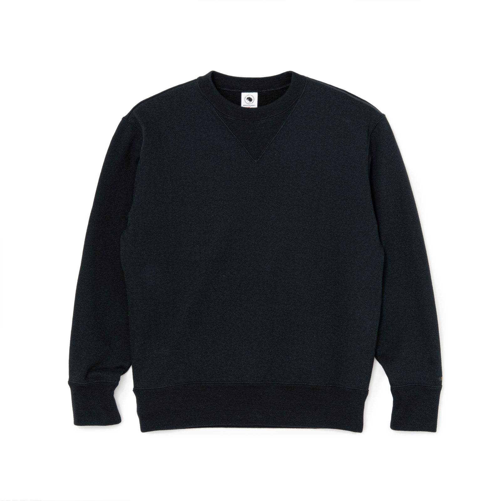 画像1: RATS/V-GAZETTE CREW NECK SWEAT  BLACK