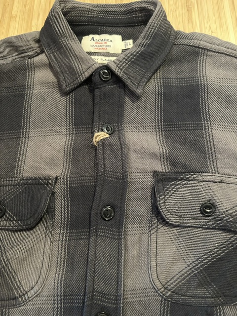 画像3: ALCARZA/HEAVY FLANNEL SHIRT OMBRE GRAY