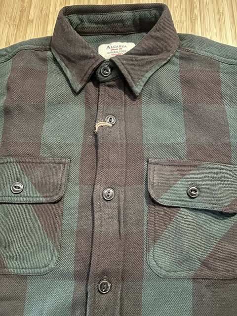 画像3: ALCARZA/HEAVY FLANNEL SHIRT BUFFALO CHECK  GREEN