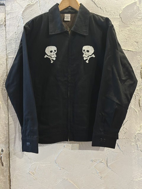 画像2: ALCARZA/DRIZZLER JKT WITH PADDING SKULL  BLACK