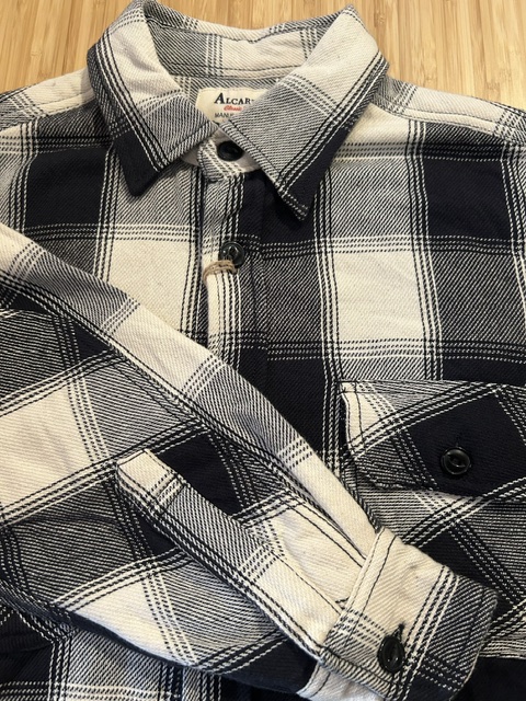 画像4: ALCARZA/HEAVY FLANNEL SHIRT OMBRE BLACK