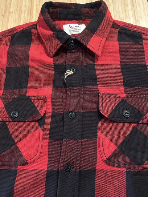 画像3: ALCARZA/HEAVY FLANNEL SHIRT BUFFALO CHECK  RED