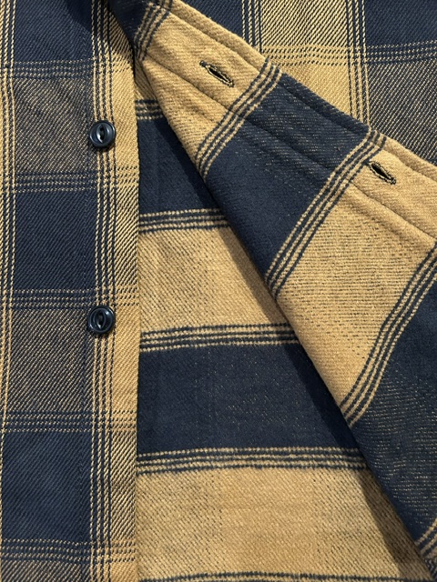 画像5: ALCARZA/HEAVY FLANNEL SHIRT OMBRE  BROWN