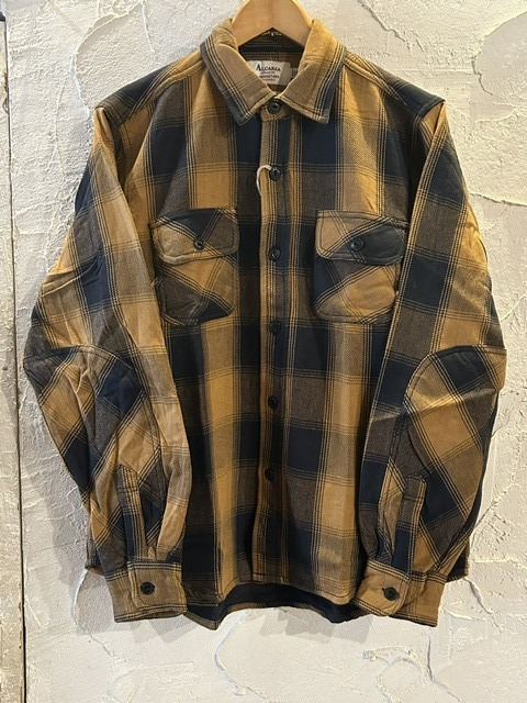 画像1: ALCARZA/HEAVY FLANNEL SHIRT OMBRE  BROWN