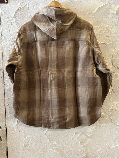 画像2: ALCARZA/HEAVY FLANNEL PARKA OMBRE BEIGE