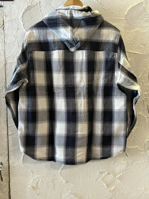 画像2: ALCARZA/HEAVY FLANNEL PARKA OMBRE BLACK