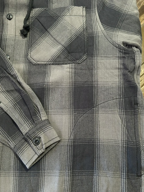 画像5: ALCARZA/HEAVY FLANNEL PARKA OMBRE GRAY