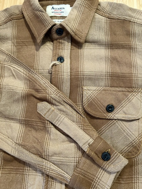 画像3: ALCARZA/HEAVY FLANNEL SHIRT OMBRE BEIGE
