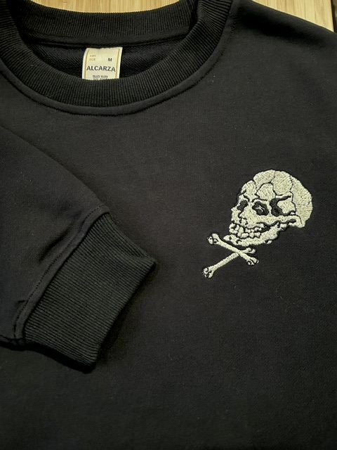 画像5: ALCARZA/EMBROIDERY SWEAT SKULL  BLACK