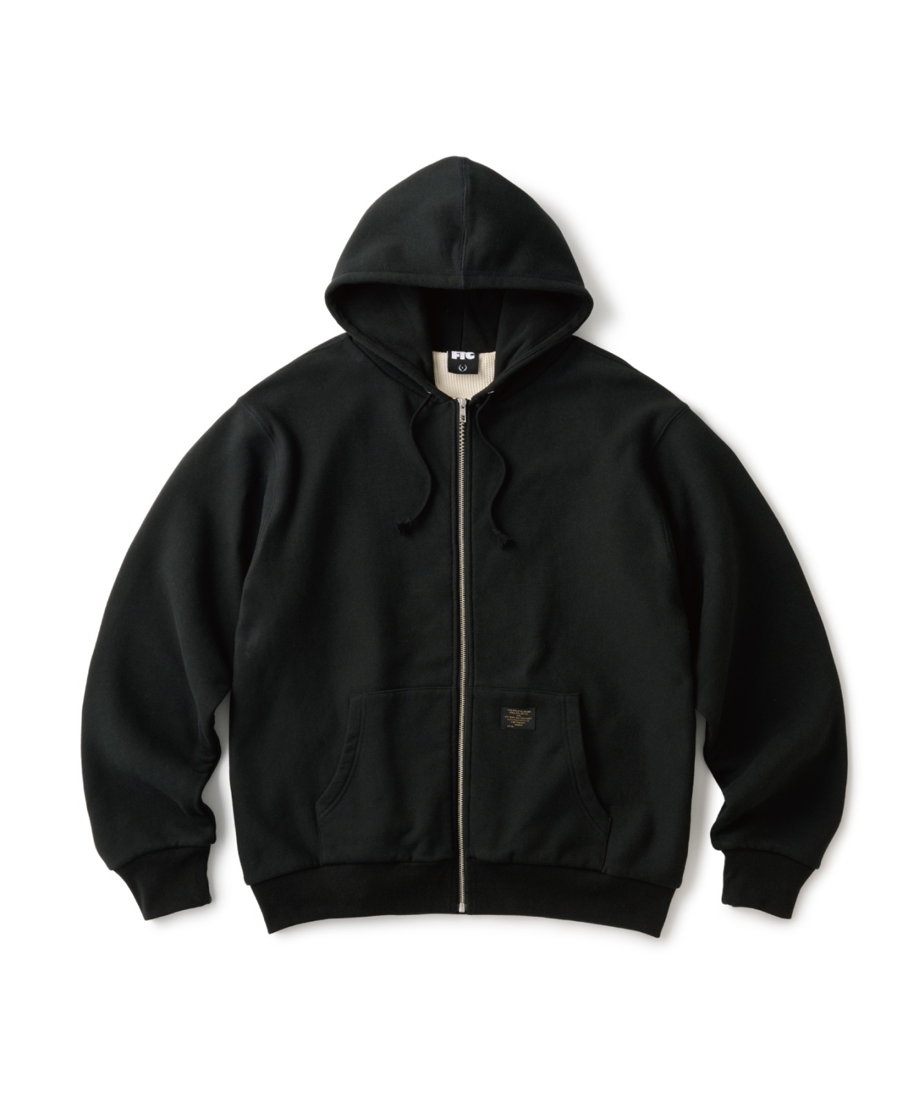 画像1: FTC/THERMAL LINED ZIP UP HOODY  BLACK